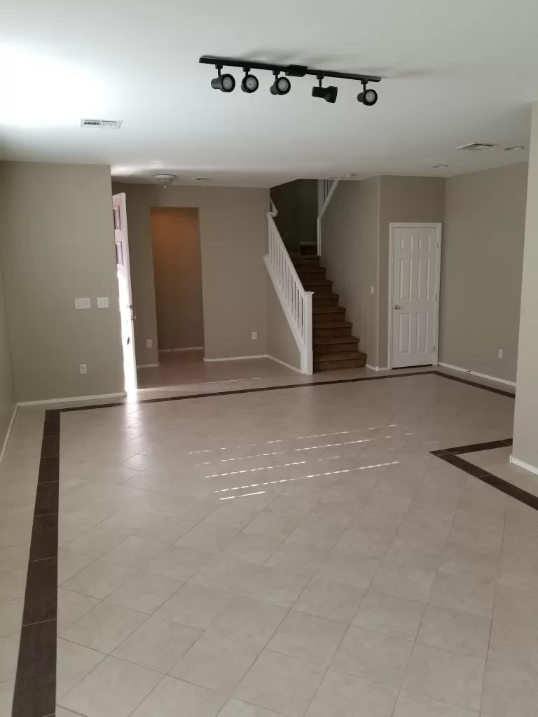 Before and after exterior house painting transformation
