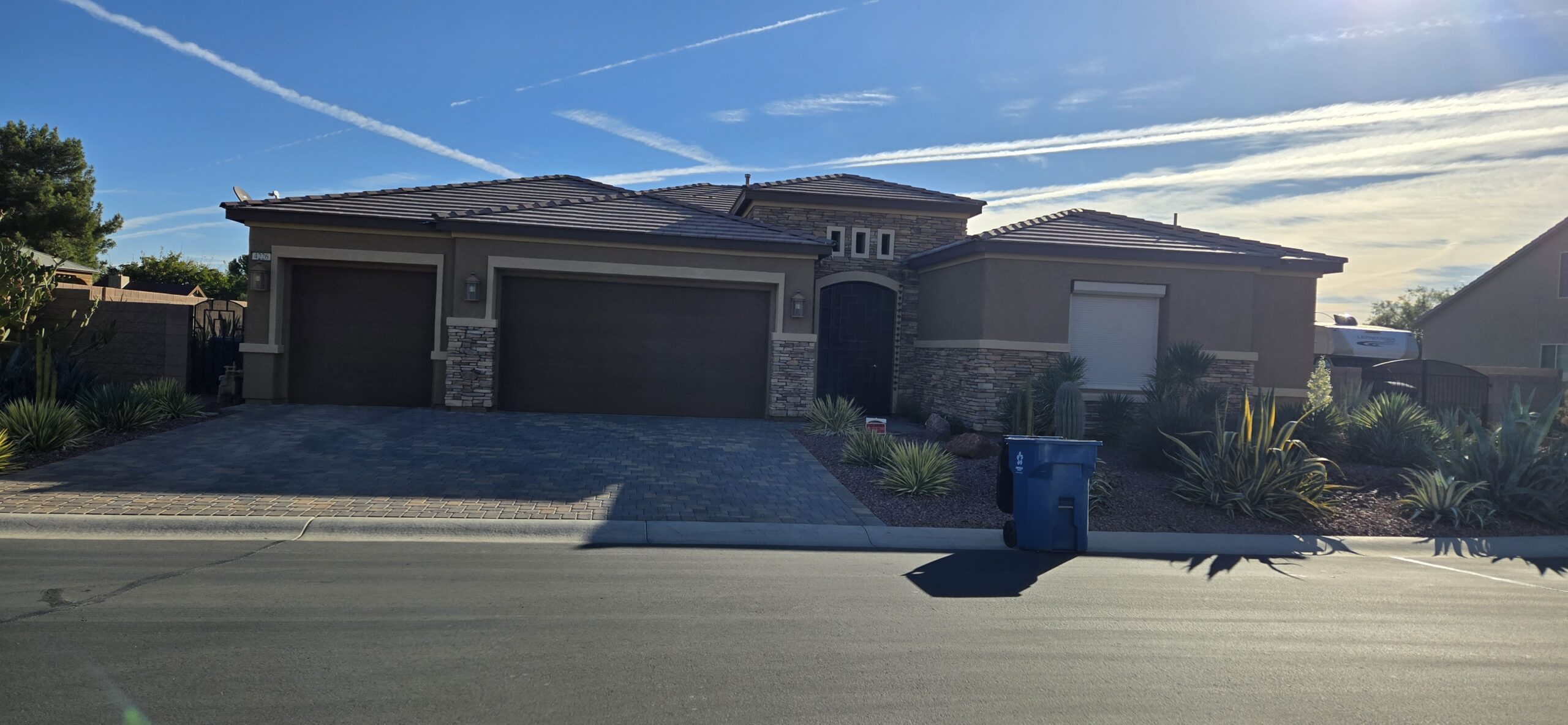 Exterior house painting project in Silverado Ranch, Las Vegas