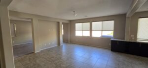 Living room interior repainted in a Sunrise Manor home, Las Vegas
