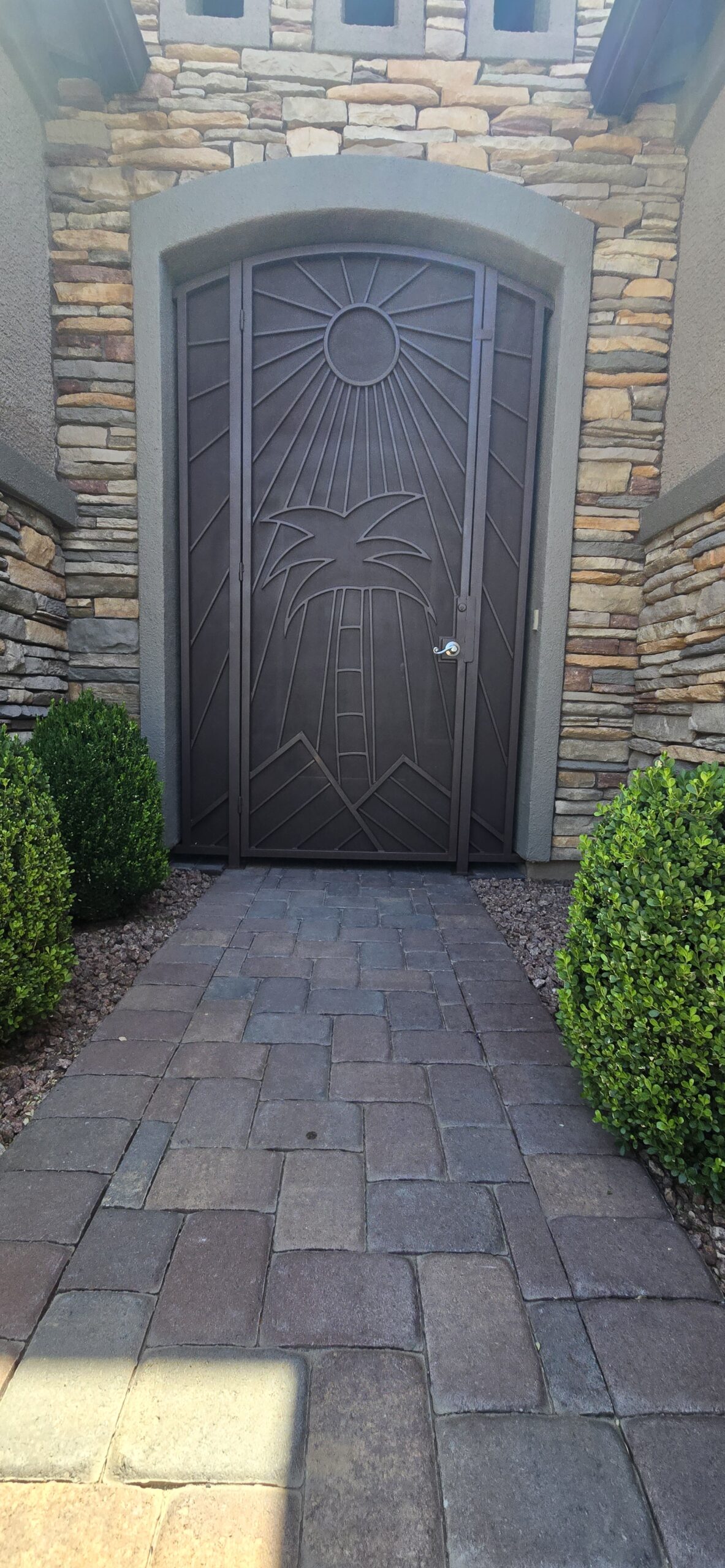 Iron gate refinished by New Visions Painters in Las Vegas