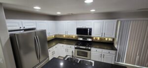 Kitchen cabinets refinished in a Sunrise Manor home, Las Vegas