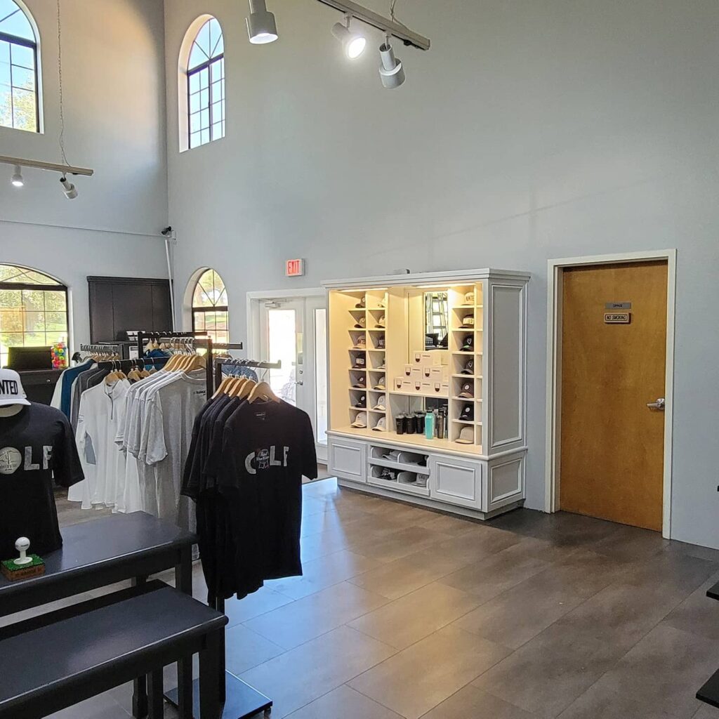 Retail pro shop interior painted in Las Vegas