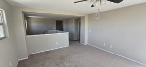 Loft and game room repainted in a new Henderson home near Cadence